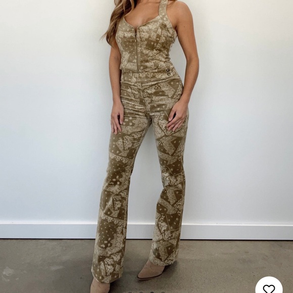 Lane 201 Paisley Bandana Print Corduroy Pants - Picture 1 of 4